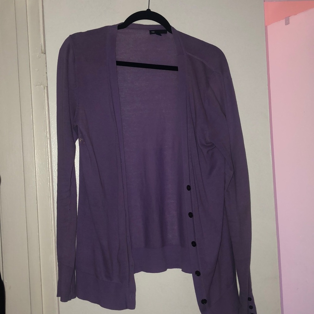 Gap lavender cardigan with buttons. 💜